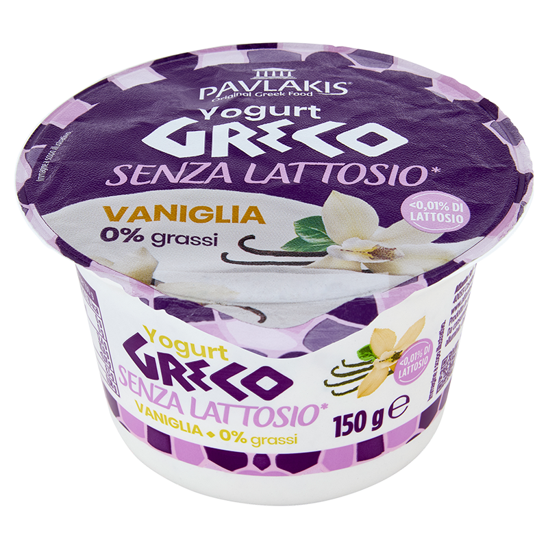 Yogurt Greco Vaniglia Senza Lattosio 0%
