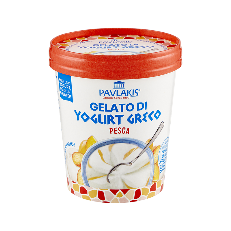 Gelato di yogurt greco Pesca