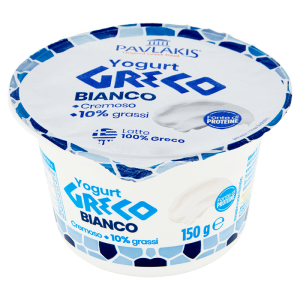 Yogurt greco bianco 10%: cremoso, ricco e perfetto per dolci e salse nel food service.