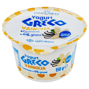 Yogurt greco alla vaniglia 0%: cremoso